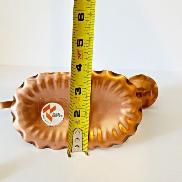 Vintage Solid Hammered Copper Candle Holders Candelabra Snuffer Gregorian MCM - Picture 13 of 14